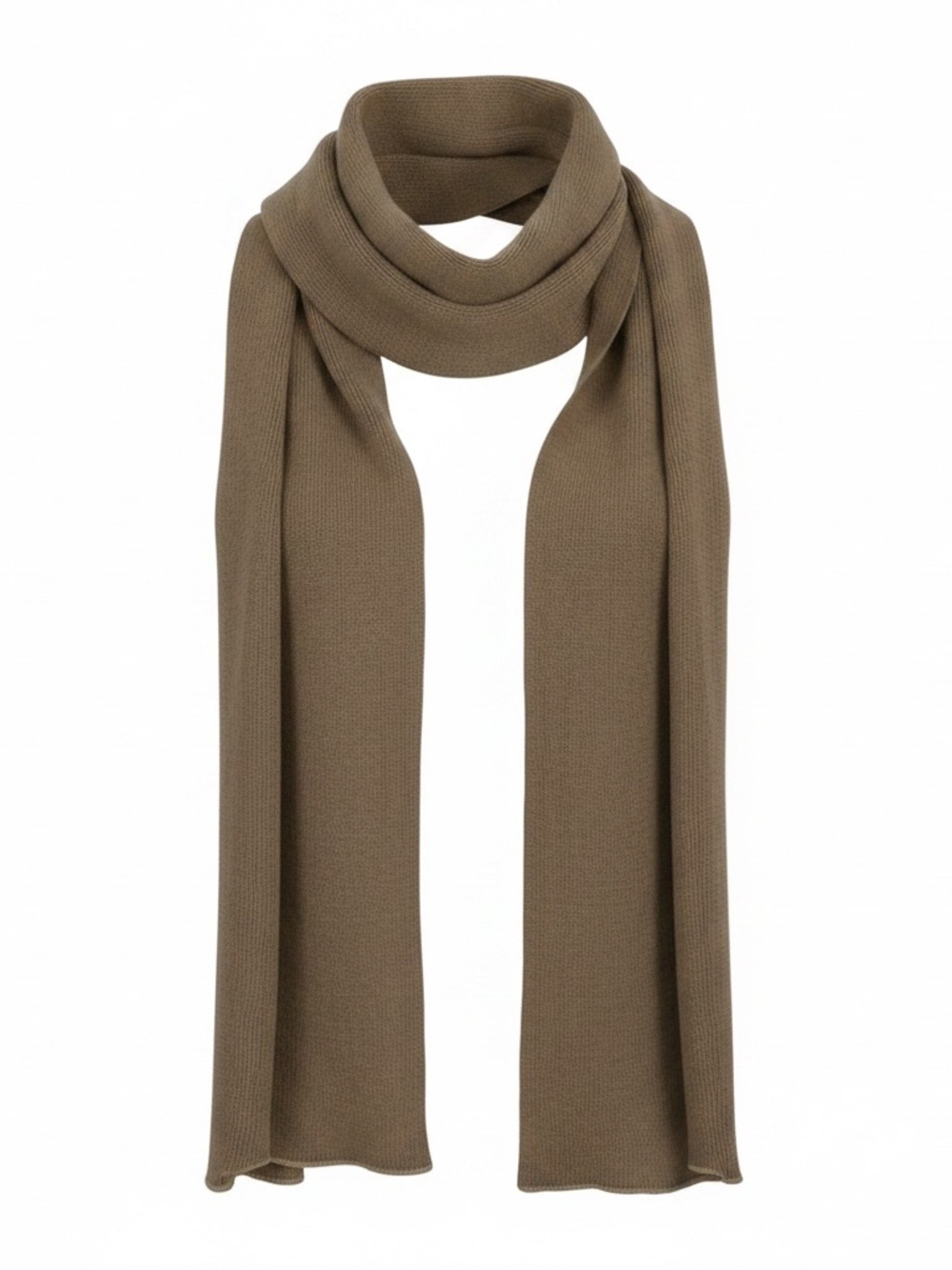 Tan stretchy Knit Scarf